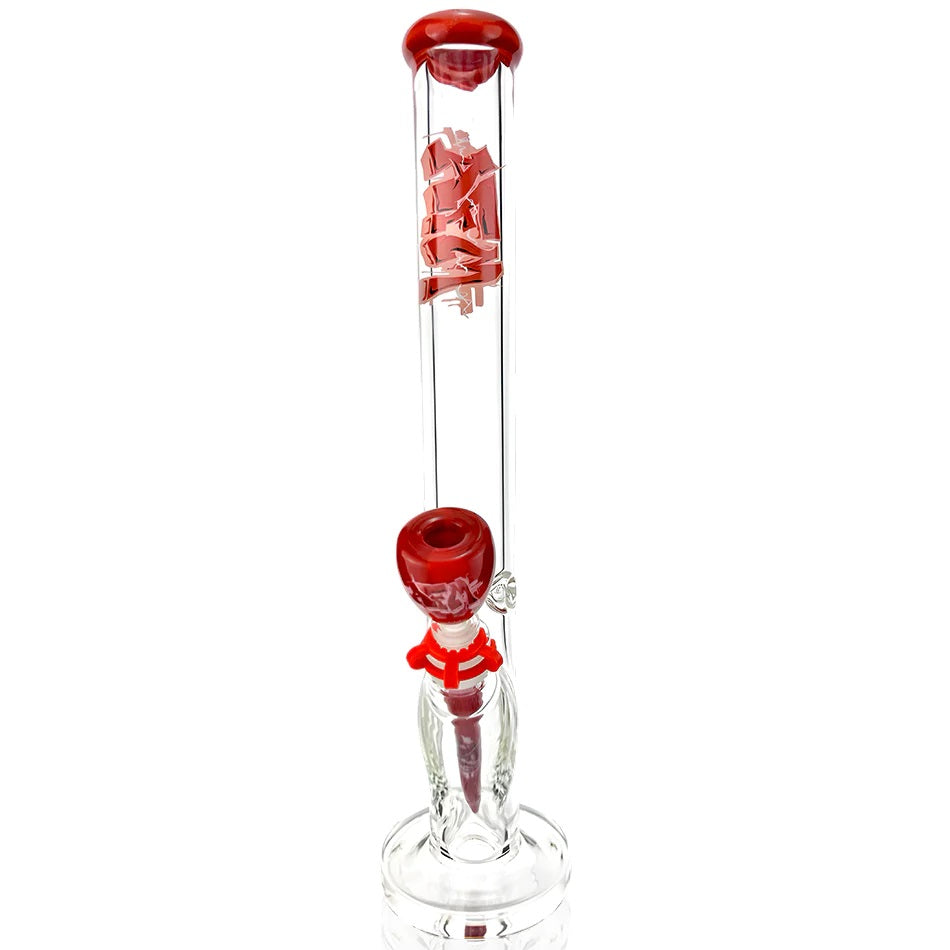 AFM Glass 18in 9mm Straight Tube — thick 9mm straight tube water pipe, hero shot