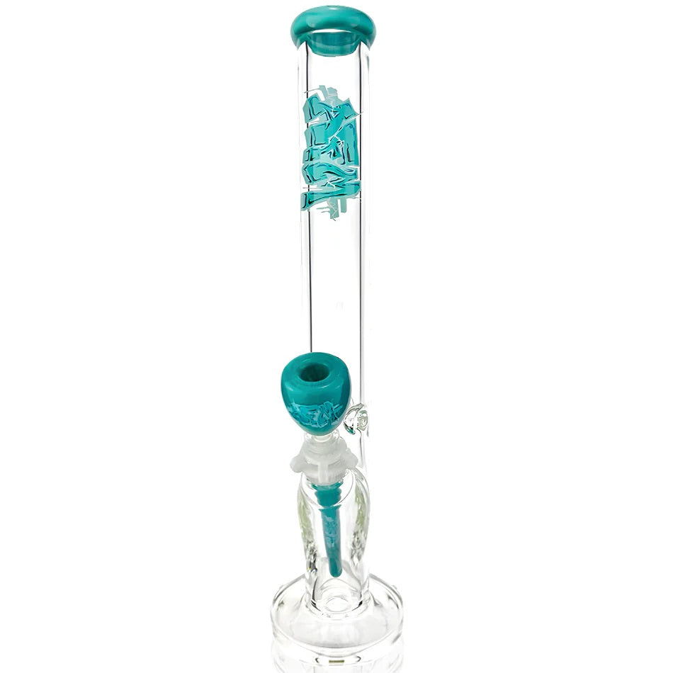 AFM Glass 18in 9mm Straight Tube — thick 9mm straight tube water pipe, alternate angle