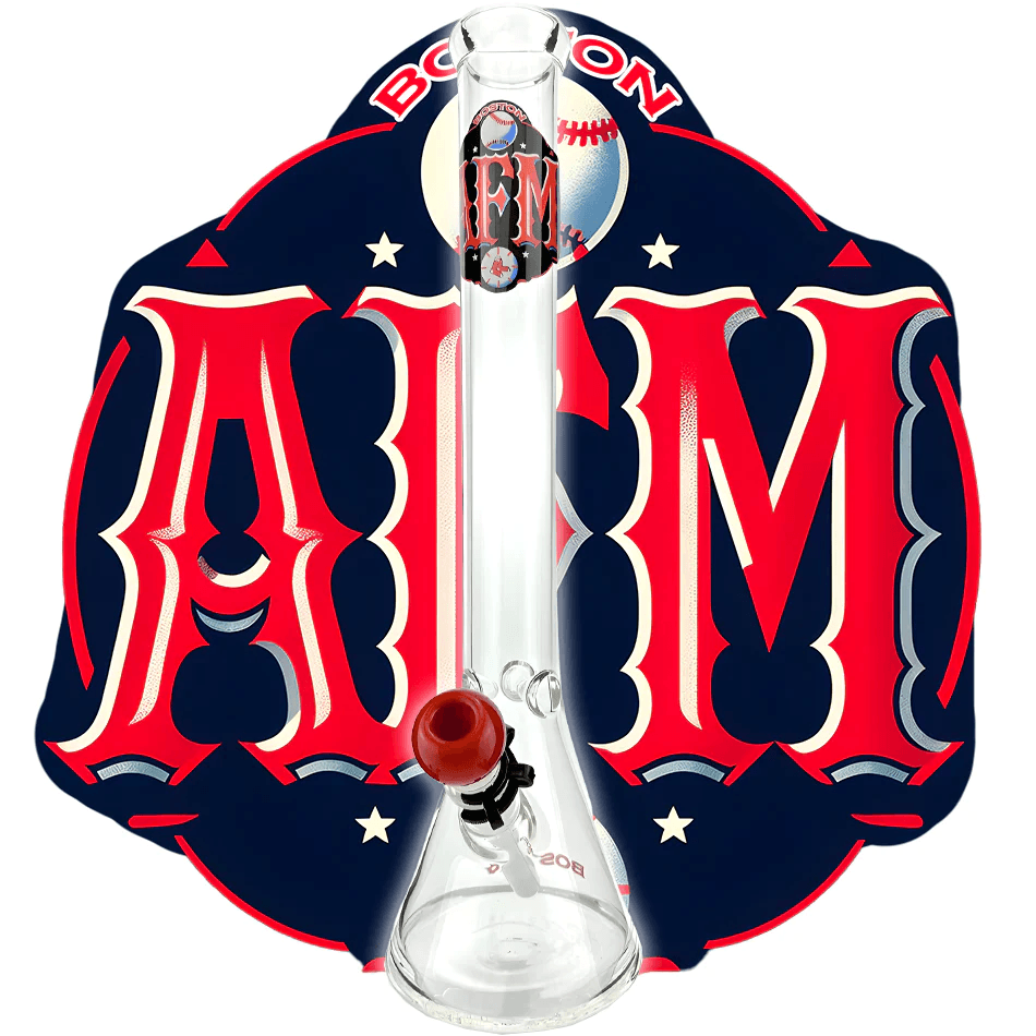 AFM Glass 18in Sports Beaker — Boston Red Sox team beaker water pipe, hero shot