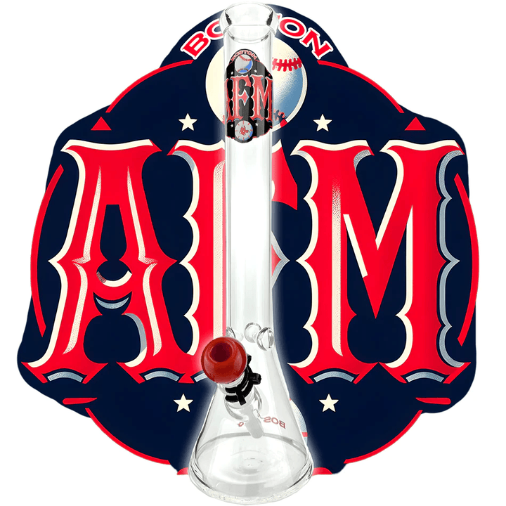 AFM Glass 18in Sports Beaker — Boston Red Sox team beaker water pipe, hero shot