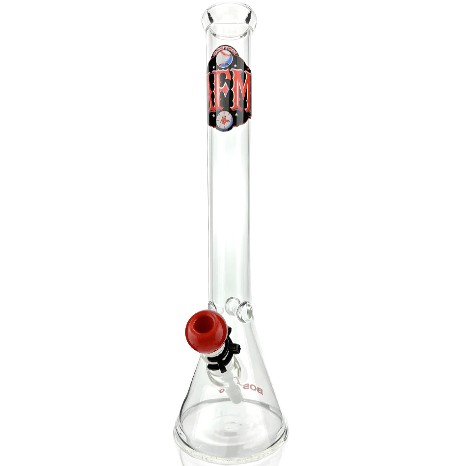 AFM Glass 18in Sports Beaker — Boston Red Sox team beaker water pipe, alternate angle