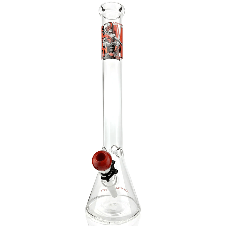 AFM Glass 18in Sports Beaker — Kansas City Chiefs team beaker water pipe, alternate angle