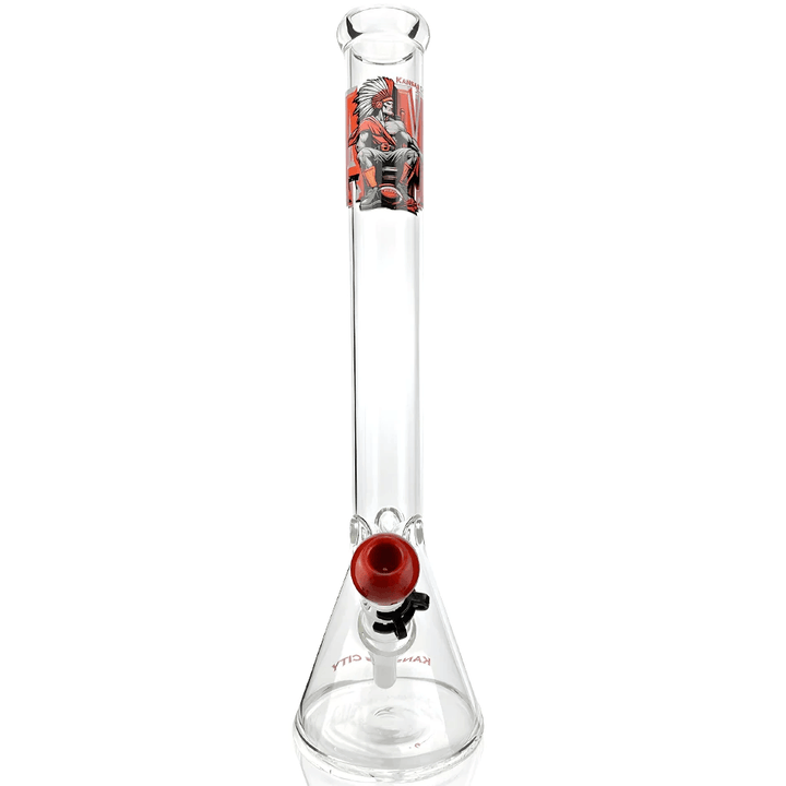 AFM Glass 18in Sports Beaker — Kansas City Chiefs team beaker water pipe, logo detail