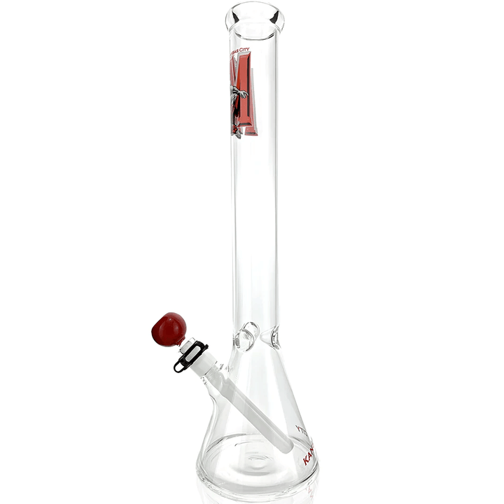 AFM Glass 18in Sports Beaker — Kansas City Chiefs team beaker water pipe, base detail