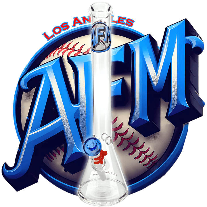 AFM Glass 18in Sports Beaker — Los Angeles Dodgers team beaker water pipe, hero shot