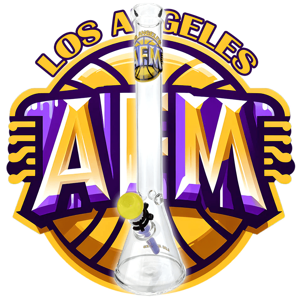 AFM Glass 18in Sports Beaker — Los Angeles Lakers team beaker water pipe, hero shot