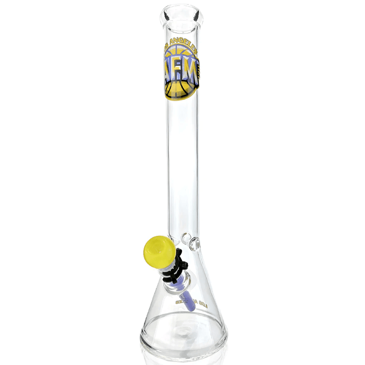 AFM Glass 18in Sports Beaker — Los Angeles Lakers team beaker water pipe, alternate angle