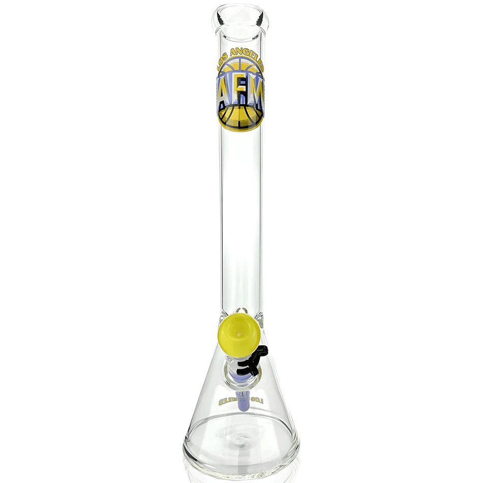 AFM Glass 18in Sports Beaker — Los Angeles Lakers team beaker water pipe, base detail