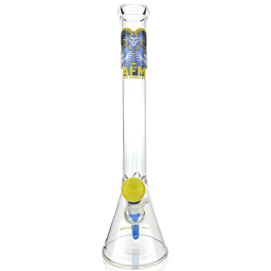 AFM Glass 18in Sports Beaker — Los Angeles Rams team beaker water pipe, alternate angle