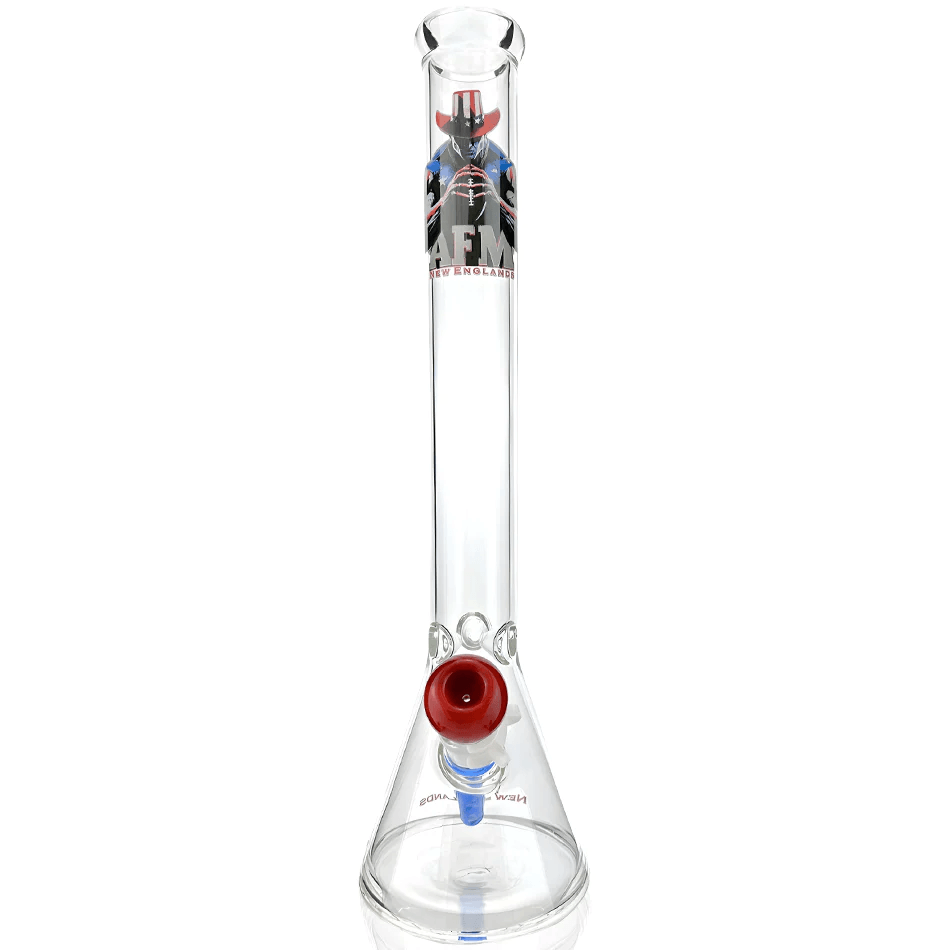 AFM Glass 18in Sports Beaker — New England Patriots team beaker water pipe, alternate angle