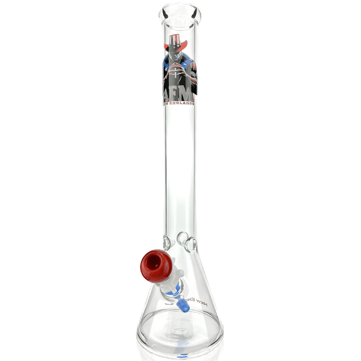 AFM Glass 18in Sports Beaker — New England Patriots team beaker water pipe, logo detail