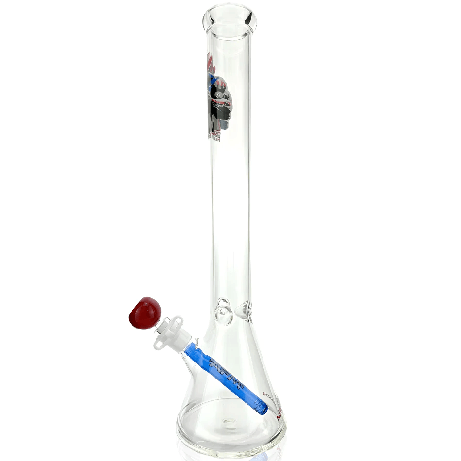 AFM Glass 18in Sports Beaker — New England Patriots team beaker water pipe, base detail