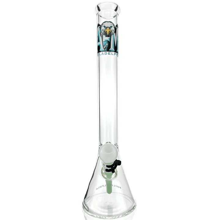 AFM Glass 18in Sports Beaker — Philadelphia Eagles team beaker water pipe, base detail
