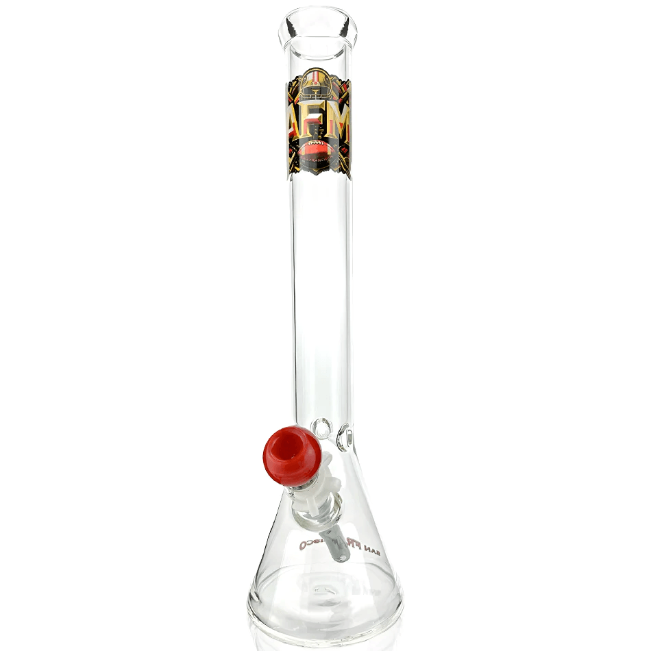 AFM Glass 18in Sports Beaker — San Francisco 49ers team beaker water pipe, alternate angle
