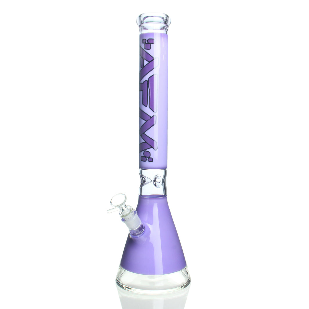 AFM Glass 18in Two Tone Beaker Milky Purple — borosilicate beaker bong with milky purple two-tone colorway