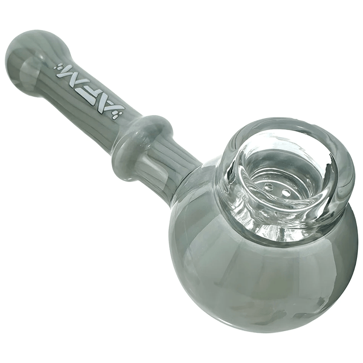 AFM Glass 5in 7 Hole Pipe — Gray colorway multi-hole glass hand pipe
