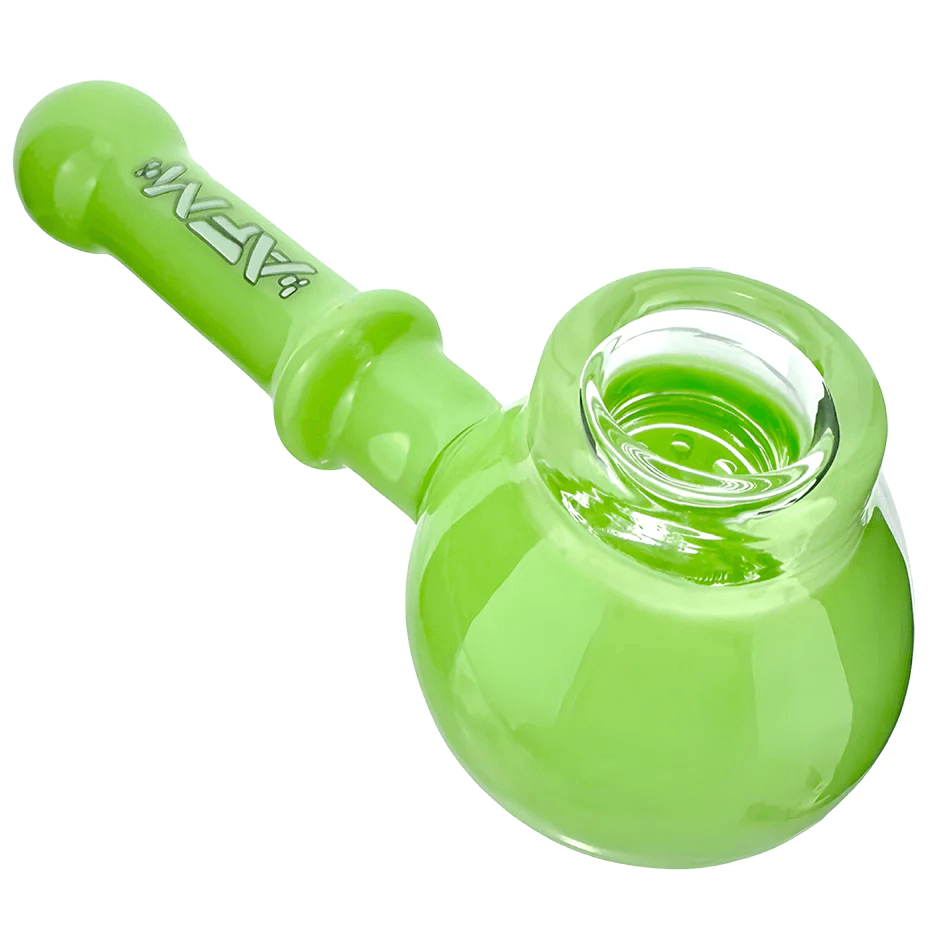 AFM Glass 5in 7 Hole Pipe — Milky Green colorway multi-hole glass hand pipe
