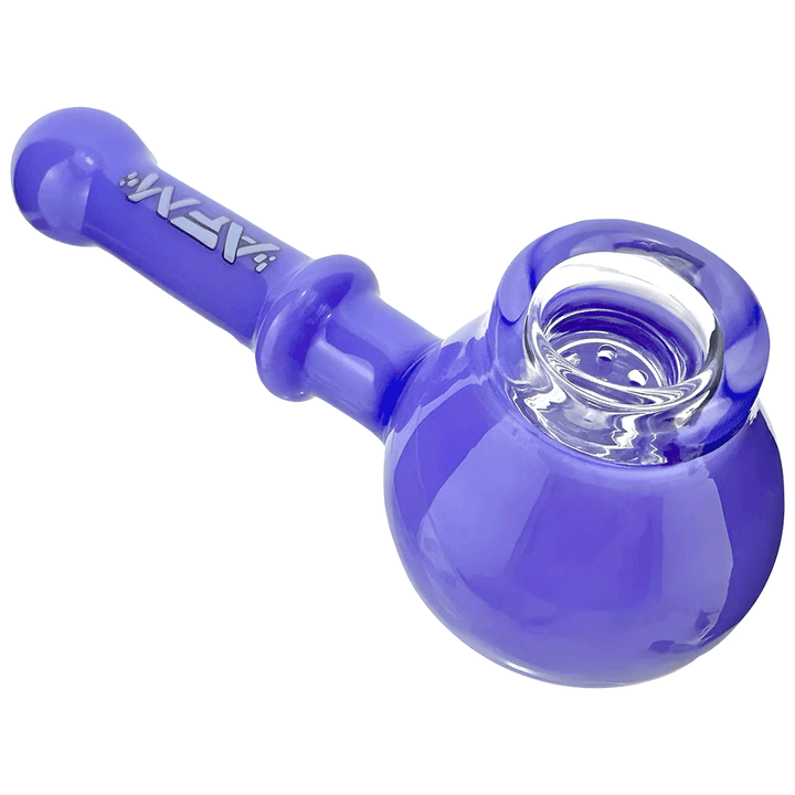 AFM Glass 5in 7 Hole Pipe — Milky Purple colorway multi-hole glass hand pipe