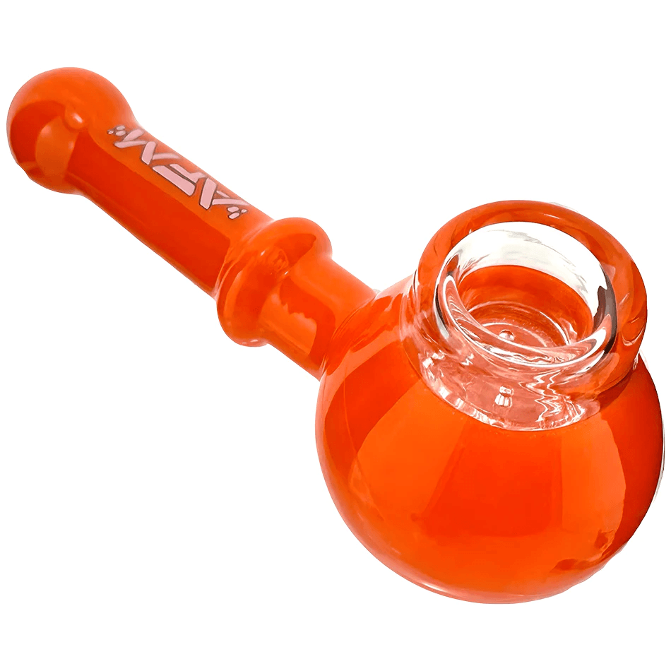 AFM Glass 5in 7 Hole Pipe — Orange colorway multi-hole glass hand pipe