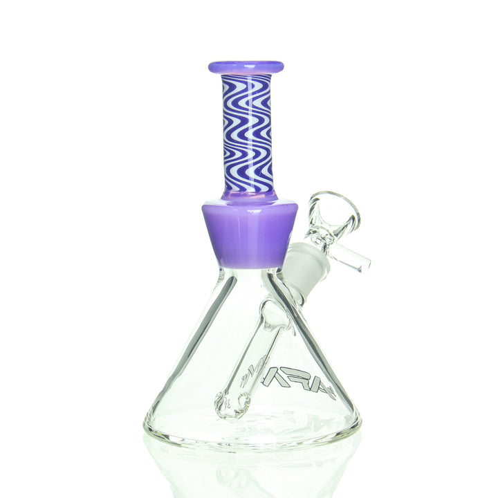 AFM Glass 6in Mini Beaker Reversals Purple — purple reversals 6in mini beaker shown from alternate angle