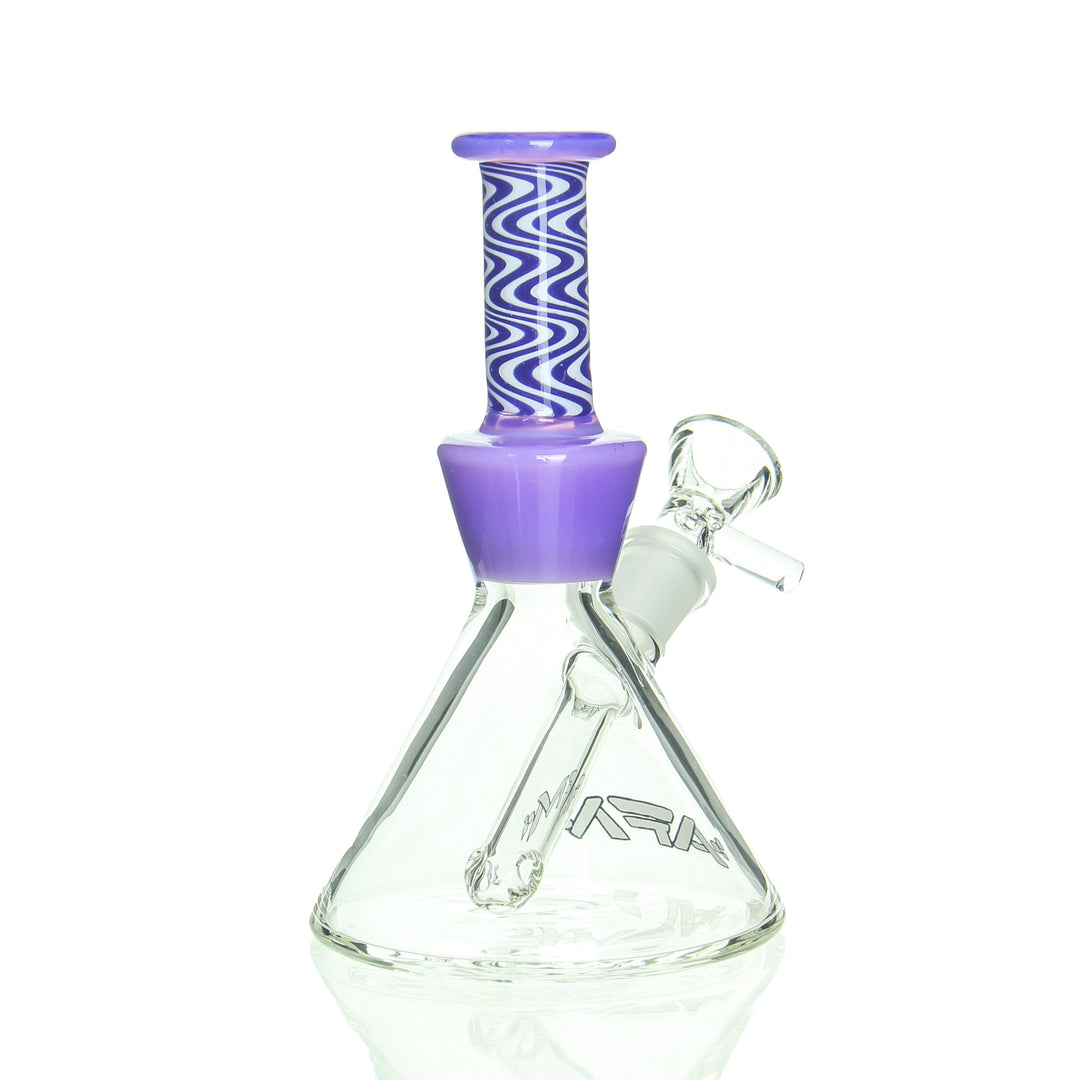 AFM Glass 6in Mini Beaker Reversals Purple — purple reversals 6in mini beaker shown from alternate angle