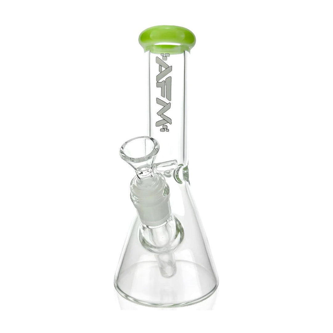AFM Glass 8in Beaker with Colored Lip — colored lip beaker water pipe, hero shot
