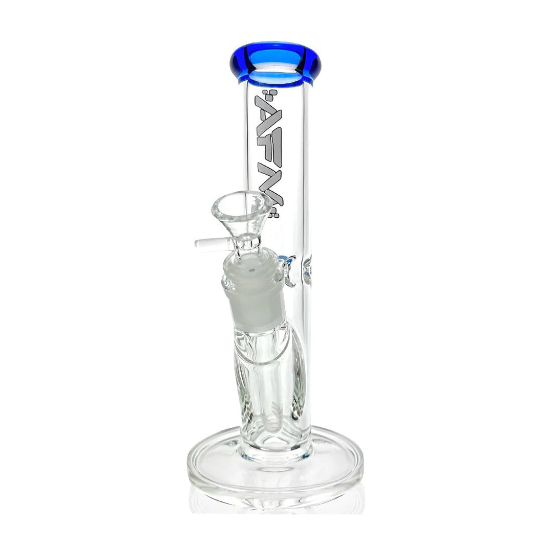 AFM Glass 8in Straight with Colored Lip — colored lip straight tube water pipe, hero shot