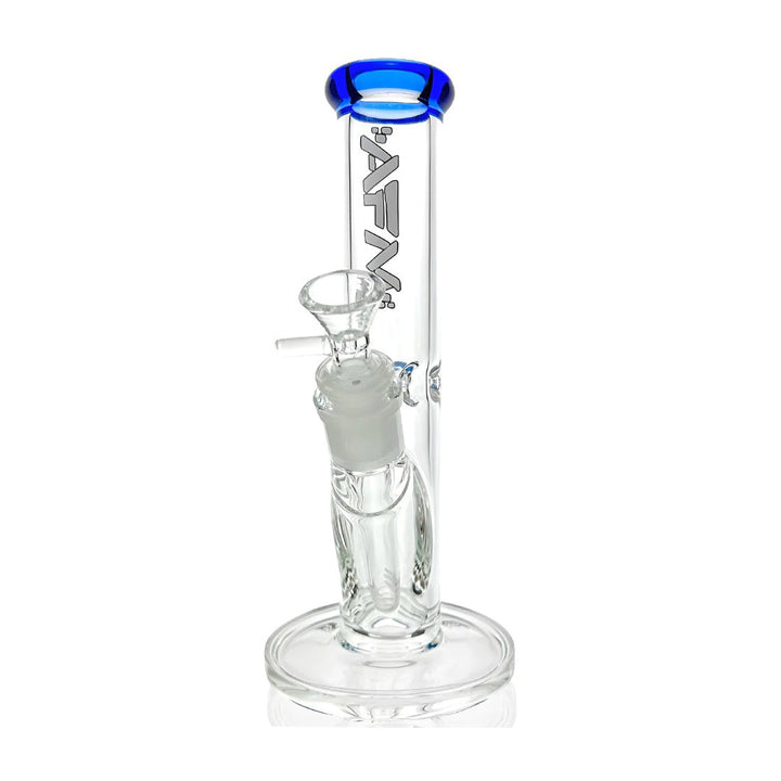 AFM Glass 8in Straight with Colored Lip — colored lip straight tube water pipe, hero shot