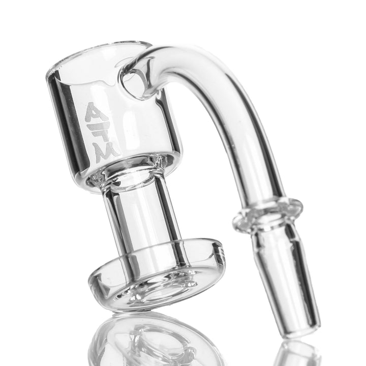 AFM Glass Terp Slurper 10mm Male 90deg — 10mm male terp slurper from alternate angle
