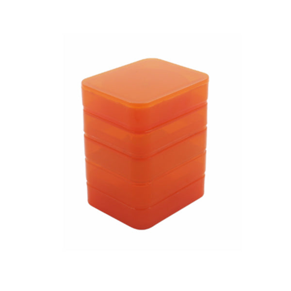 Angies Boutique 2in Square 4-Piece Plastic Grinder — square plastic grinder with kief catcher, alternate angle