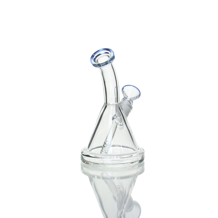 6 inch Fixed Mini Beaker Bent Neck Blue water pipe