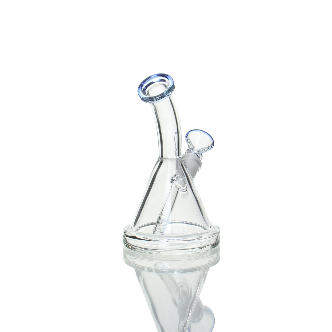 6 inch Fixed Mini Beaker Bent Neck Blue water pipe