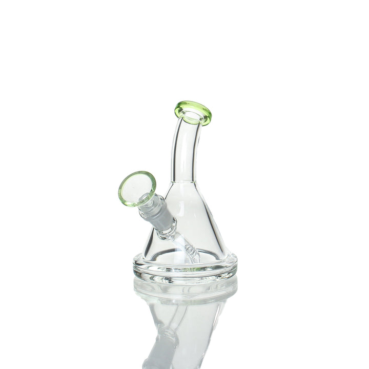 6 inch Fixed Mini Beaker Bent Neck Green water pipe