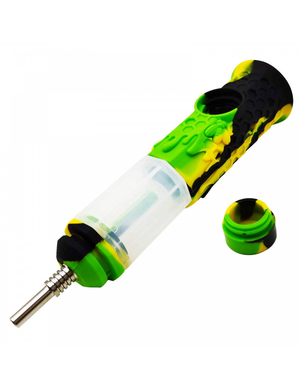 Angies Boutique Silicone Nectar Collector Bubbler — silicone nectar collector with bubbler chamber