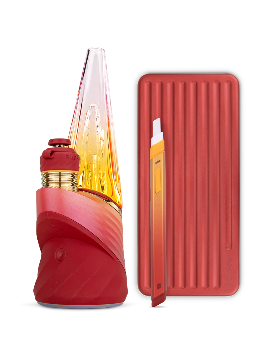 Limited Edition Puffco Daybreak Bundle featuring Peak Pro 3DXL, Hot Knife, and Travel Case – Front View