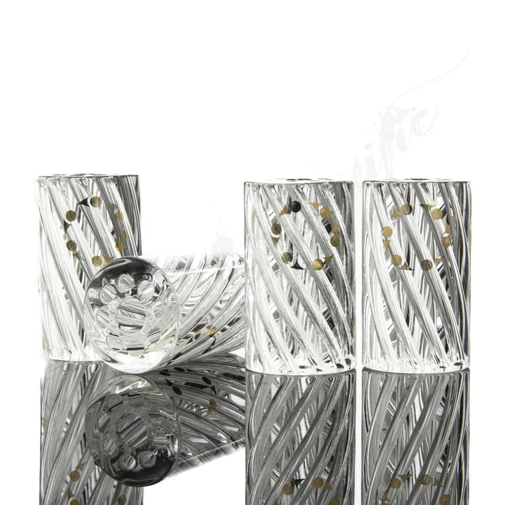 Clear Gordo Scientific Rip Tips, reusable borosilicate glass filter tips for joints, designed for enhanced smoking experience.