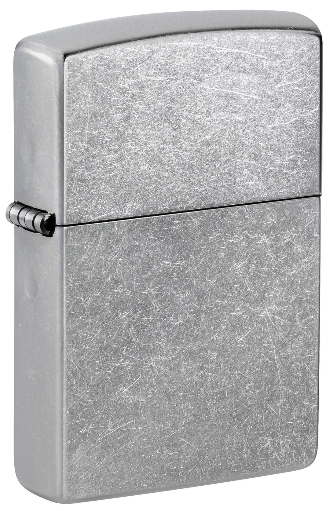 Zippo - Classic Street Chrome lighter featuring a brushed, distressed chrome finish. Durable, windproof, and refillable, ideal for everyday use.