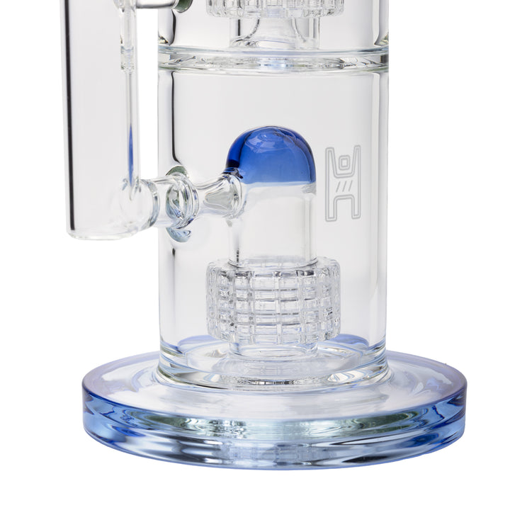 Sand-blasted Human Grade logo on Triple Matrix Bong