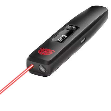 Close-up of Bear Quartz Trio 2.0 rotating digital screen and laser guide