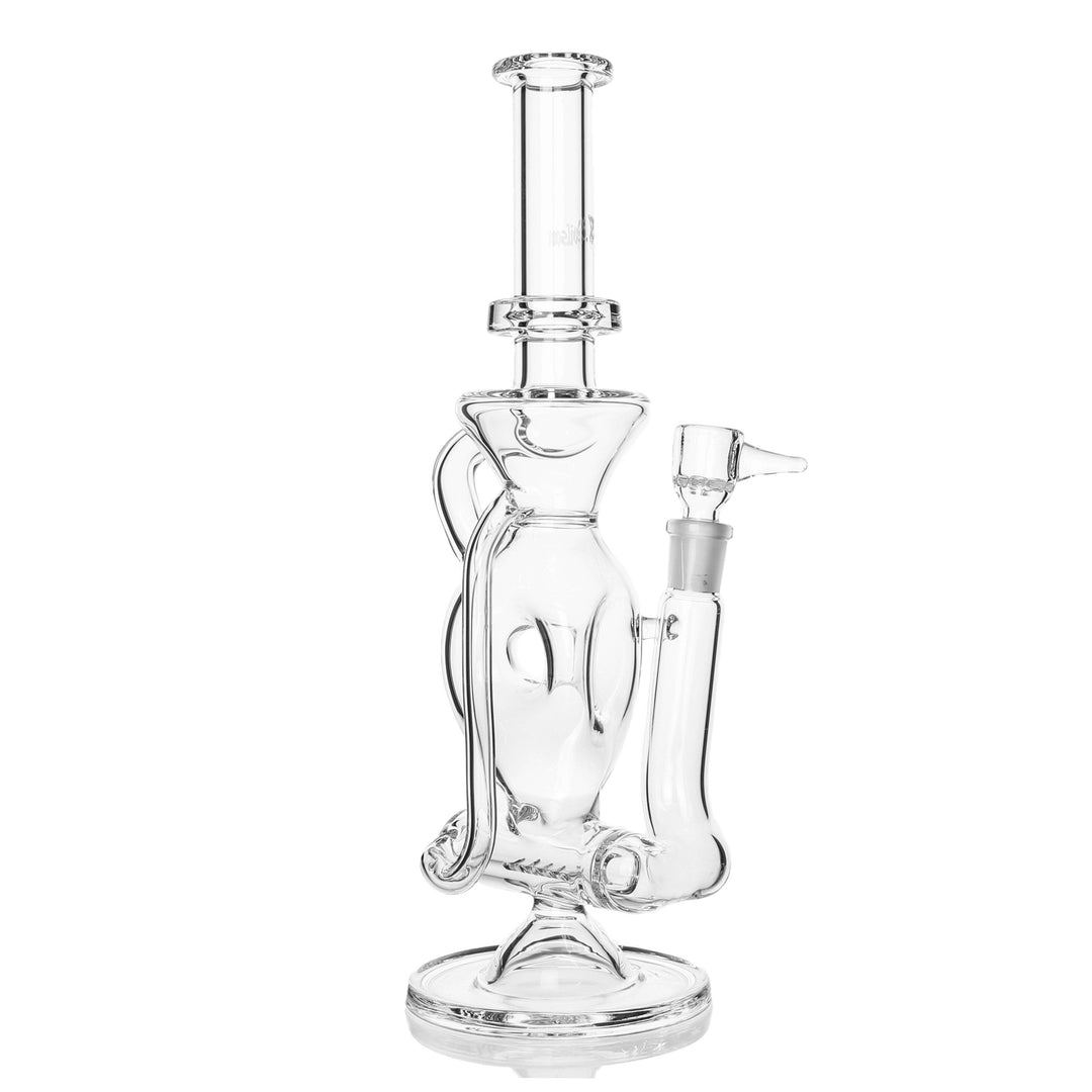 Ben Wilson Triple Donut Inline Recycler Clear handblown bong - alternate view