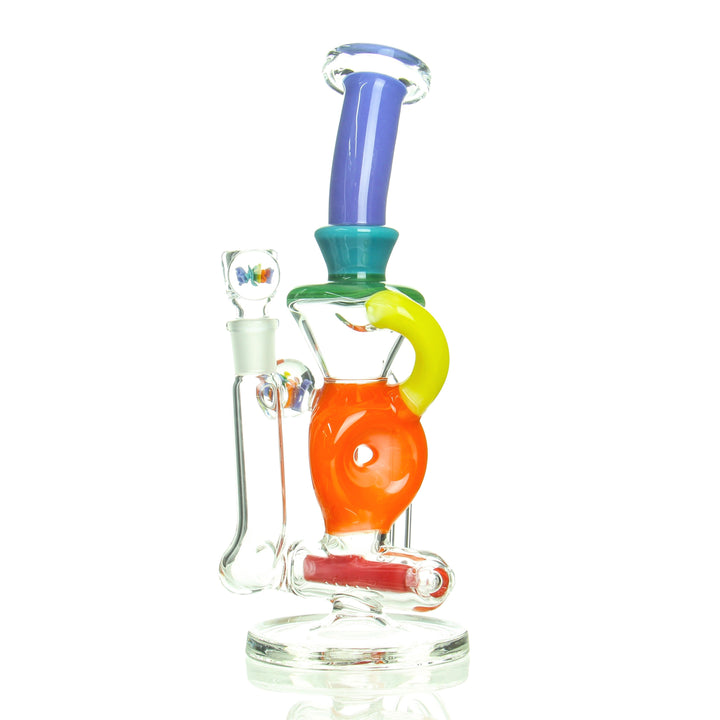 Ben Wilson Triple Donut Inline Recycler Rainbow handblown recycler dab rig