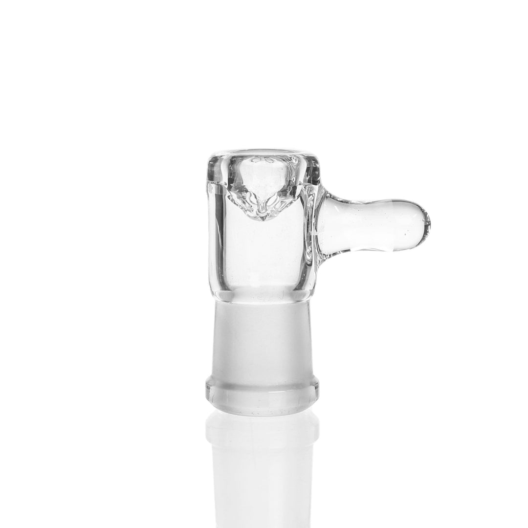 Ben Wilson 14mm Female Disc Screen Slide — clear glass slide with built-in disc screen, hero shot