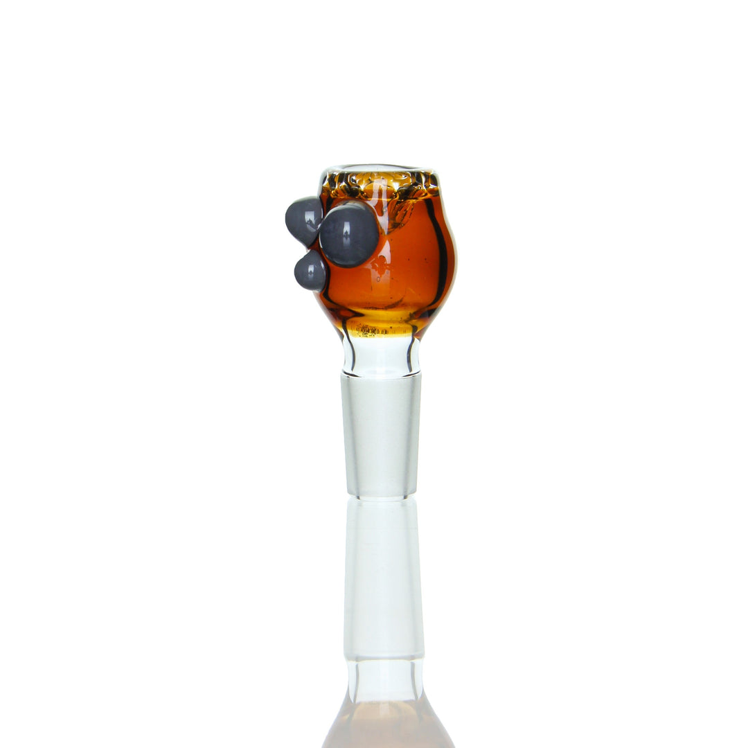Ben Wilson - Full Color Disc Screen Slide in amber with three dark gray marbles, 8 point disc diffused bowl, made in the USA.