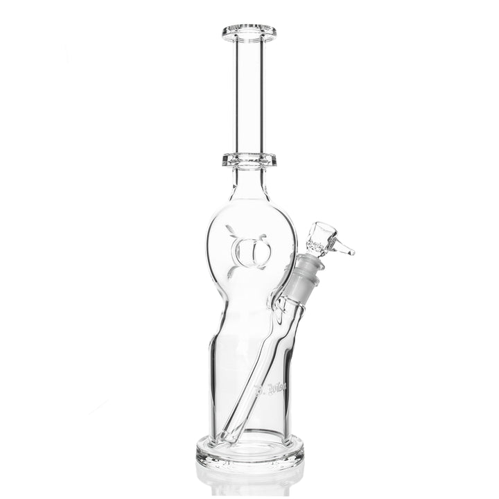 Ben Wilson Triple Donut Tube Clear handblown straight tube bong - alternate view