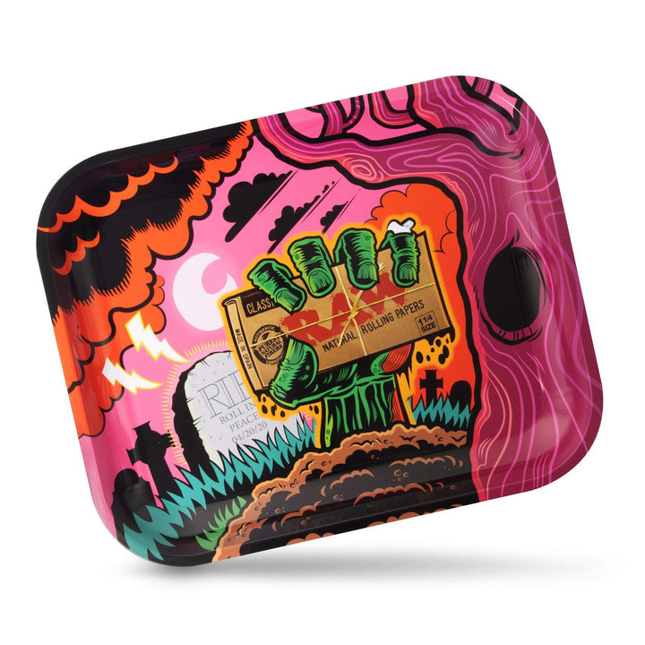 RAW Limied Edition Zombie Large metal rolling tray 14x11 inch