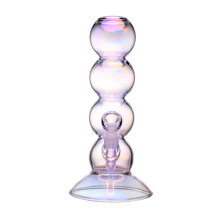 Front view of the BigFun! 10 inch Bubble Bong showing the full five-bubble stack and 5-inch base