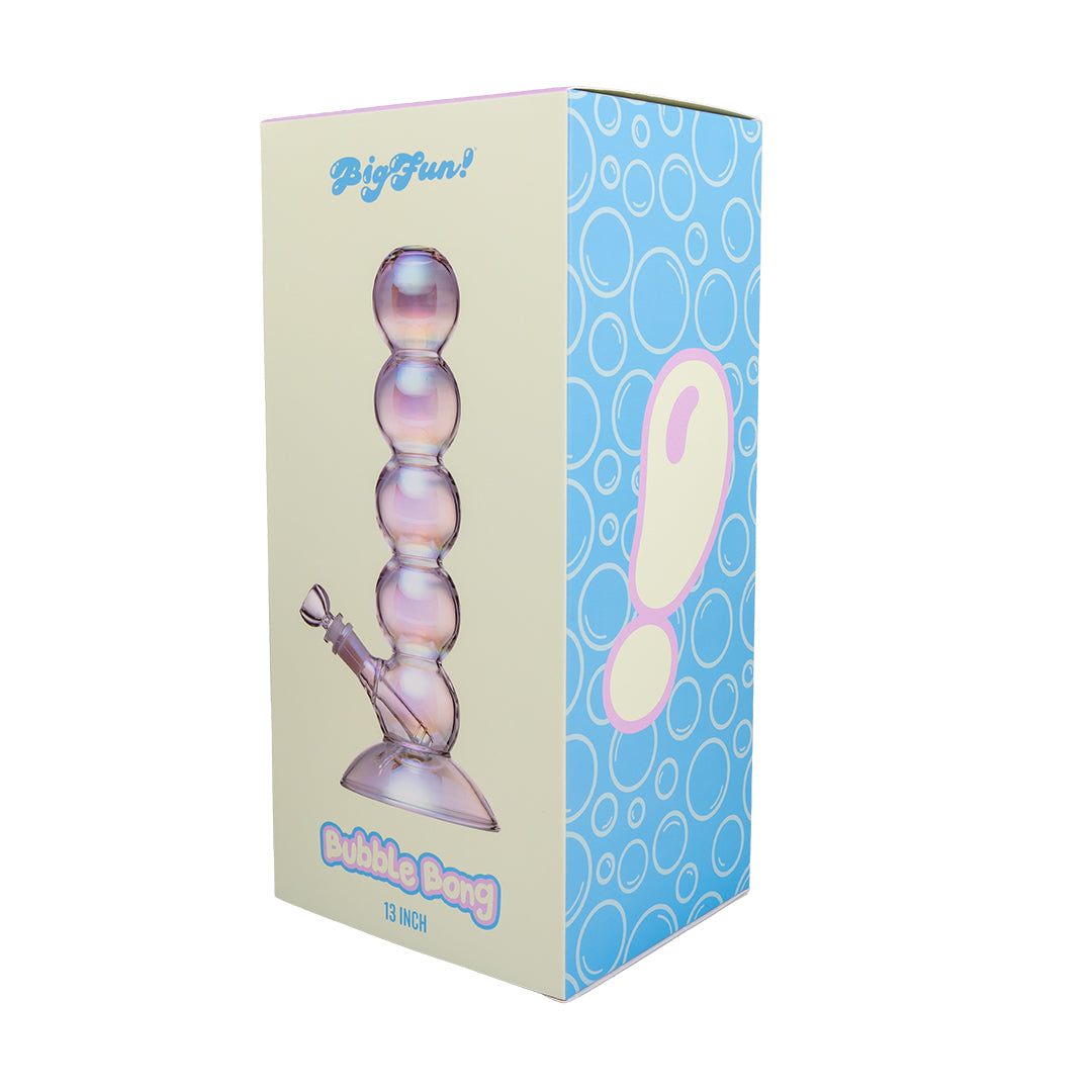 Front of the BigFun! 13 inch Bubble Bong retail box with BigFun! branding