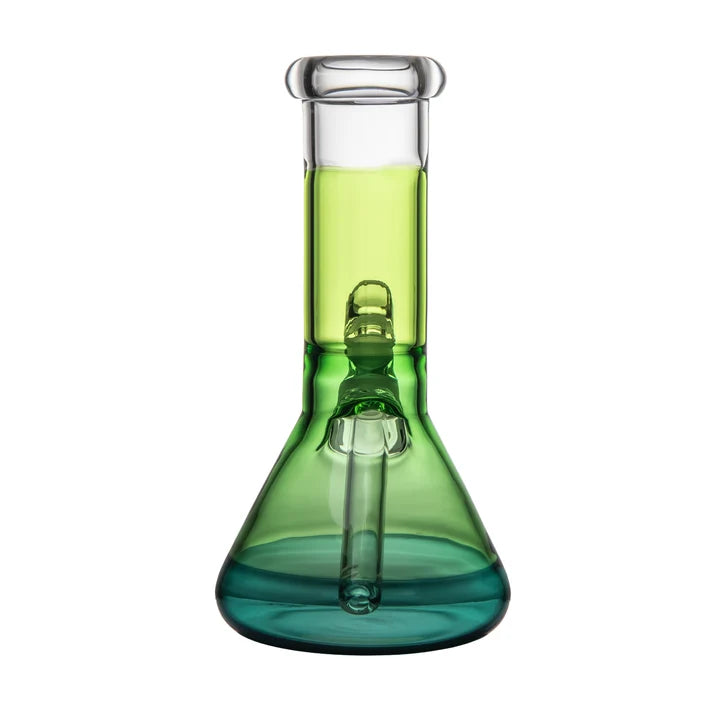 BigFun! 8" Tricolor Bong in Canopy photographed from behind, showing the neck and mouthpiece