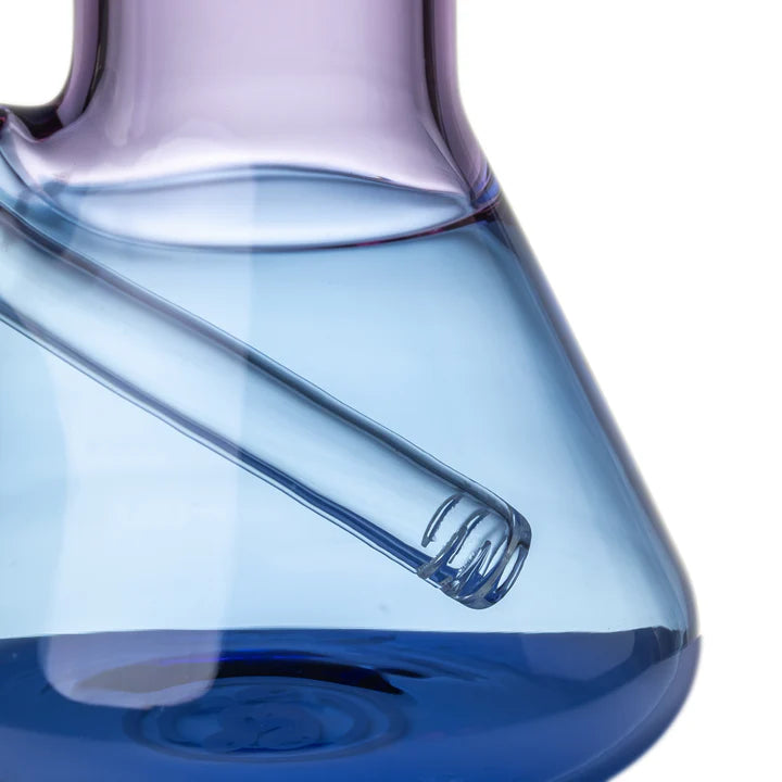 Close-up of the included 14mm downstem on the BigFun! 8" Tricolor Bong in Sorbet