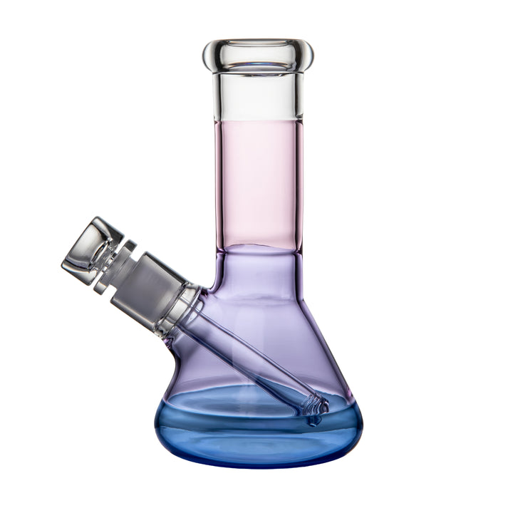 BigFun! 8" Tricolor Bong in Sorbet, left side view, showing the full 8-inch height over the 5-inch base